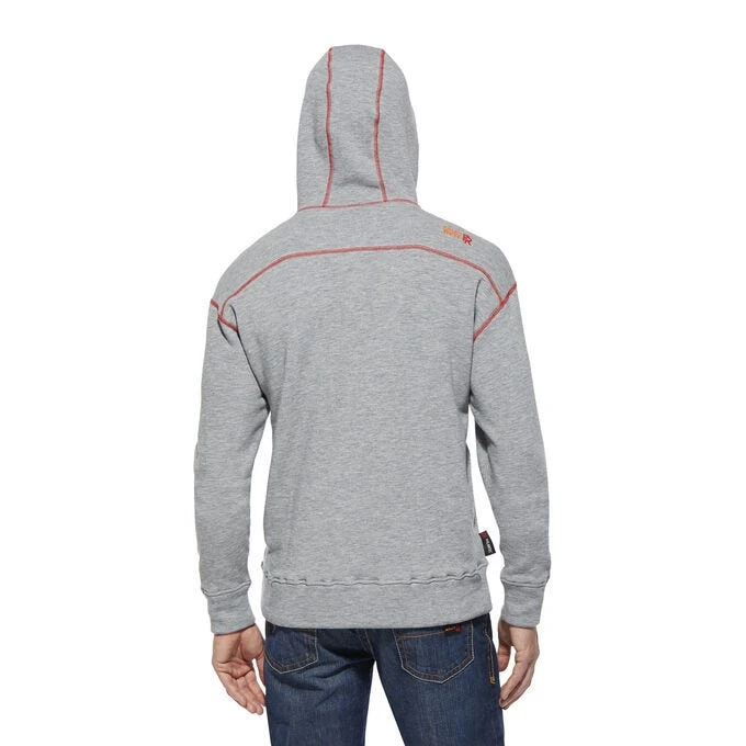 Ariat Work FR Sweatshirts: FR Polartec 10014867 Water-Resistant Men's Heather Grey Hoodie Ariat Work FR Sweatshirts: FR Polartec 10014867 Water-Resistant Men's Heather Grey Hoodie -Wrangler Store 10014867 back