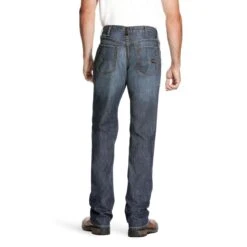Ariat Work FR: Men's FR M4 10023466 Low Rise Stretch DuraLight Boot Cut Jeans 2 Ariat Work FR: Men's FR M4 10023466 Low Rise Stretch DuraLight Boot Cut Jeans -Wrangler Store 10023466 back