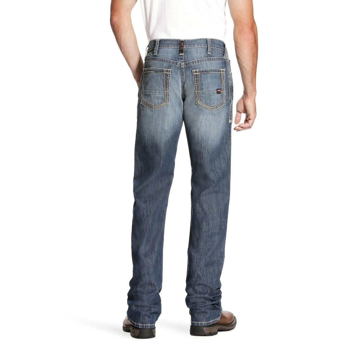 Ariat Work FR: Men's FR 10023467 Bryce M4 Low Rise Stretch DuraLight Boot Cut Jeans Ariat Work FR: Men's FR 10023467 Bryce M4 Low Rise Stretch DuraLight Boot Cut Jeans -Wrangler Store 10023467 back