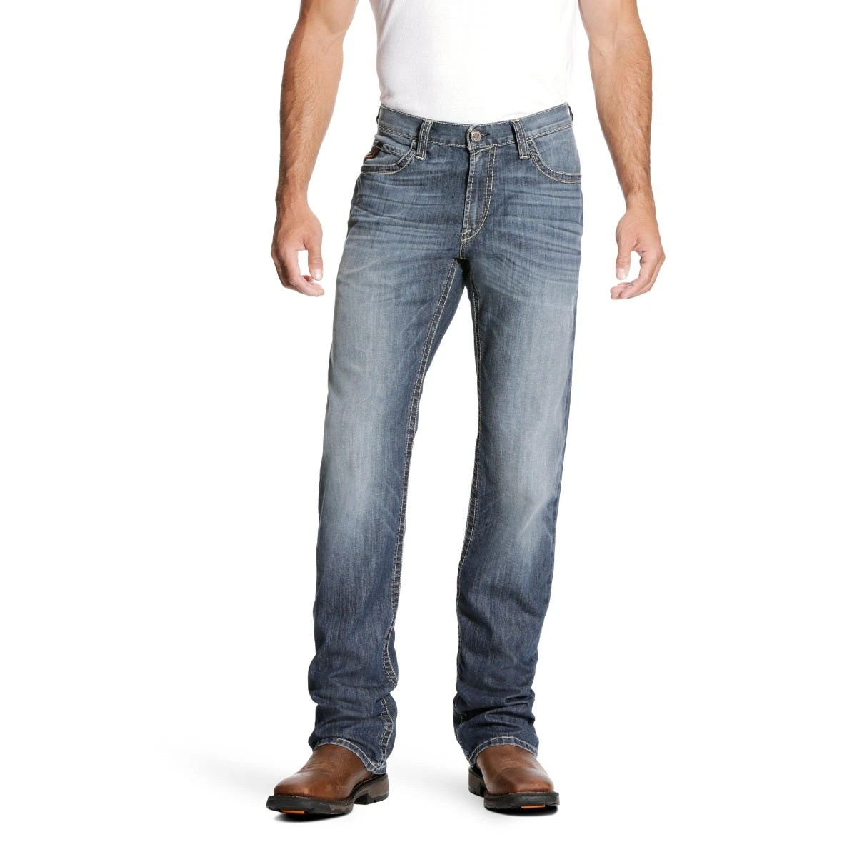Ariat Work FR: Men's FR 10023467 Bryce M4 Low Rise Stretch DuraLight Boot Cut Jeans Ariat Work FR: Men's FR 10023467 Bryce M4 Low Rise Stretch DuraLight Boot Cut Jeans -Wrangler Store 10023467 front