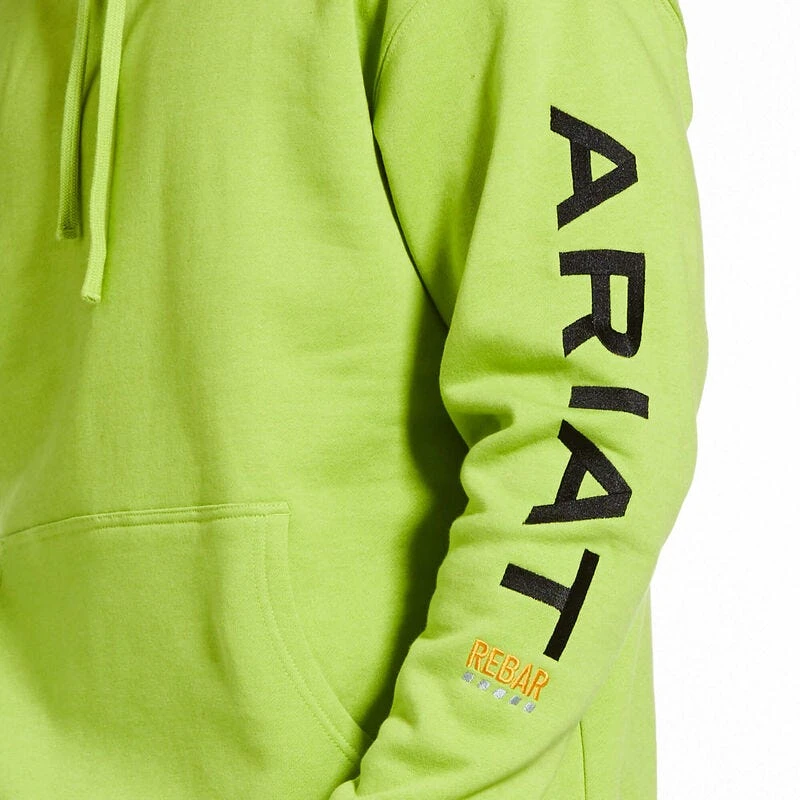 Ariat Rebar Sweatshirts: Men's 10032994 Lime Heather/ Black Rebar Graphic Hoodie Ariat Rebar Sweatshirts: Men's 10032994 Lime Heather/ Black Rebar Graphic Hoodie -Wrangler Store 10032994 01