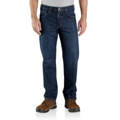 Carhartt Jeans: Men's 105119 H44 Deep Creek Relaxed Fit 5 Pocket Work Jean