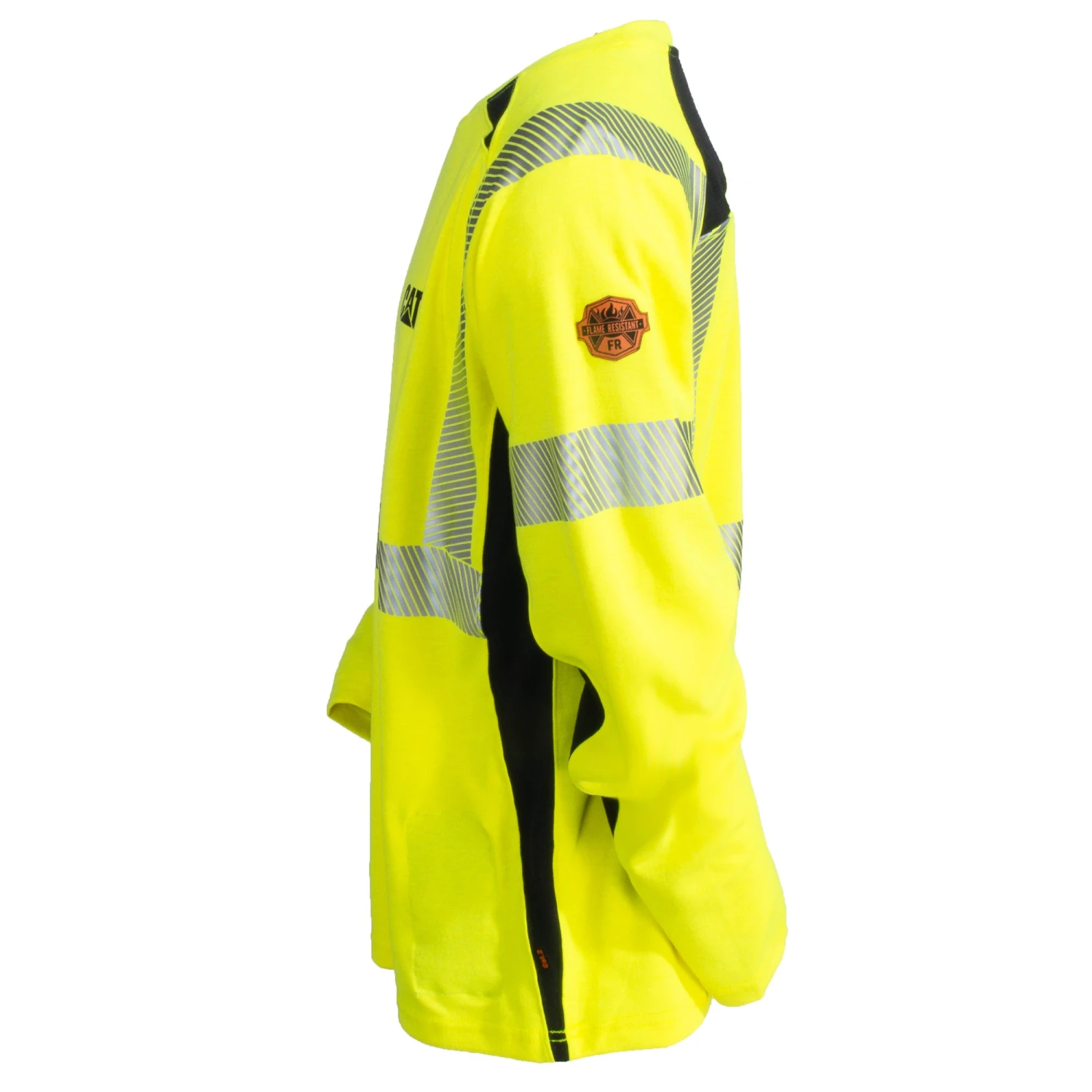 CAT Apparel Shirts: Men's FR Performance Hi-Vis 1630007 11312 Long Sleeve Crew Shirt CAT Apparel Shirts: Men's FR Performance Hi-Vis 1630007 11312 Long Sleeve Crew Shirt -Wrangler Store 1630007 11312 5
