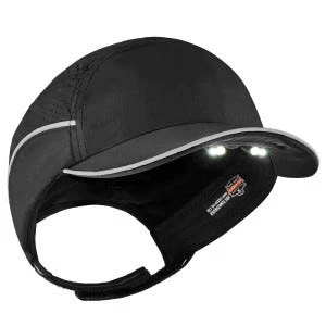 Ergodyne Caps: Men's 8965 Black Skullerz Short Brim W/ LED Lighting Bump Cap Ergodyne Caps: Men's 8965 Black Skullerz Short Brim W/ LED Lighting Bump Cap -Wrangler Store 379349 114263