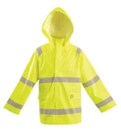 OccuNomix Jacket: Men's LUX TJR Yellow High Visibility Rain Jacket