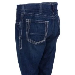 Ariat Work FR Jeans: FR M4 Boundary 10016174 Men's Shale Blue Boot Cut Jeans -Wrangler Store ariat fr 10016174 l