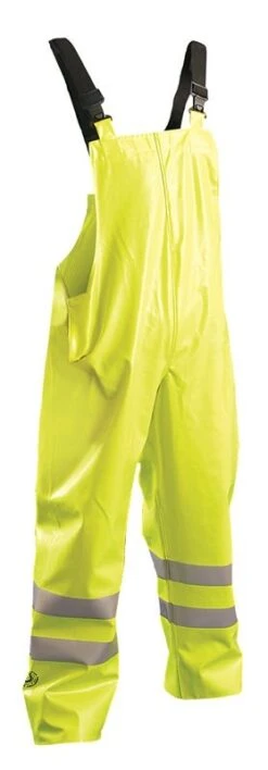 OccuNomix Pants: Men's LUX TBIB Yellow Premium Flame Resistant Rain Bib Pants