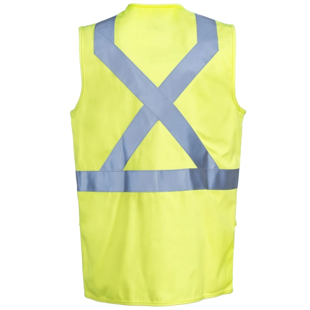 Black Stallion Vests: Men's VF1110 HY Hi Vis Yellow TruGuard 250 FR Safety Vest Black Stallion Vests: Men's VF1110 HY Hi Vis Yellow TruGuard 250 FR Safety Vest -Wrangler Store black stallion vf1110 hy b 01