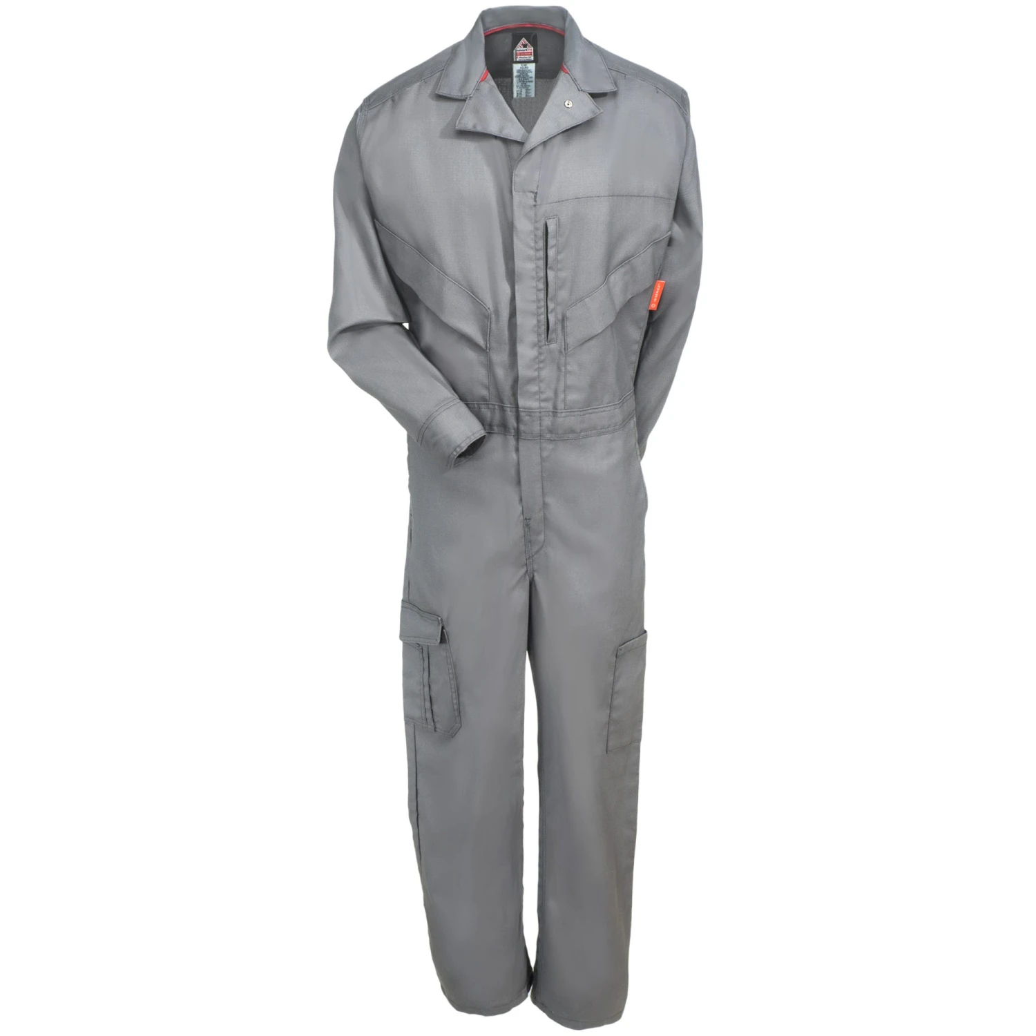 Bulwark Coveralls: Men's QC10 GY iQ Series Endurance FR Grey Premium Coveralls Bulwark Coveralls: Men's QC10 GY IQ Series Endurance FR Grey Premium Coveralls -Wrangler Store bulwark qc10gy f 01