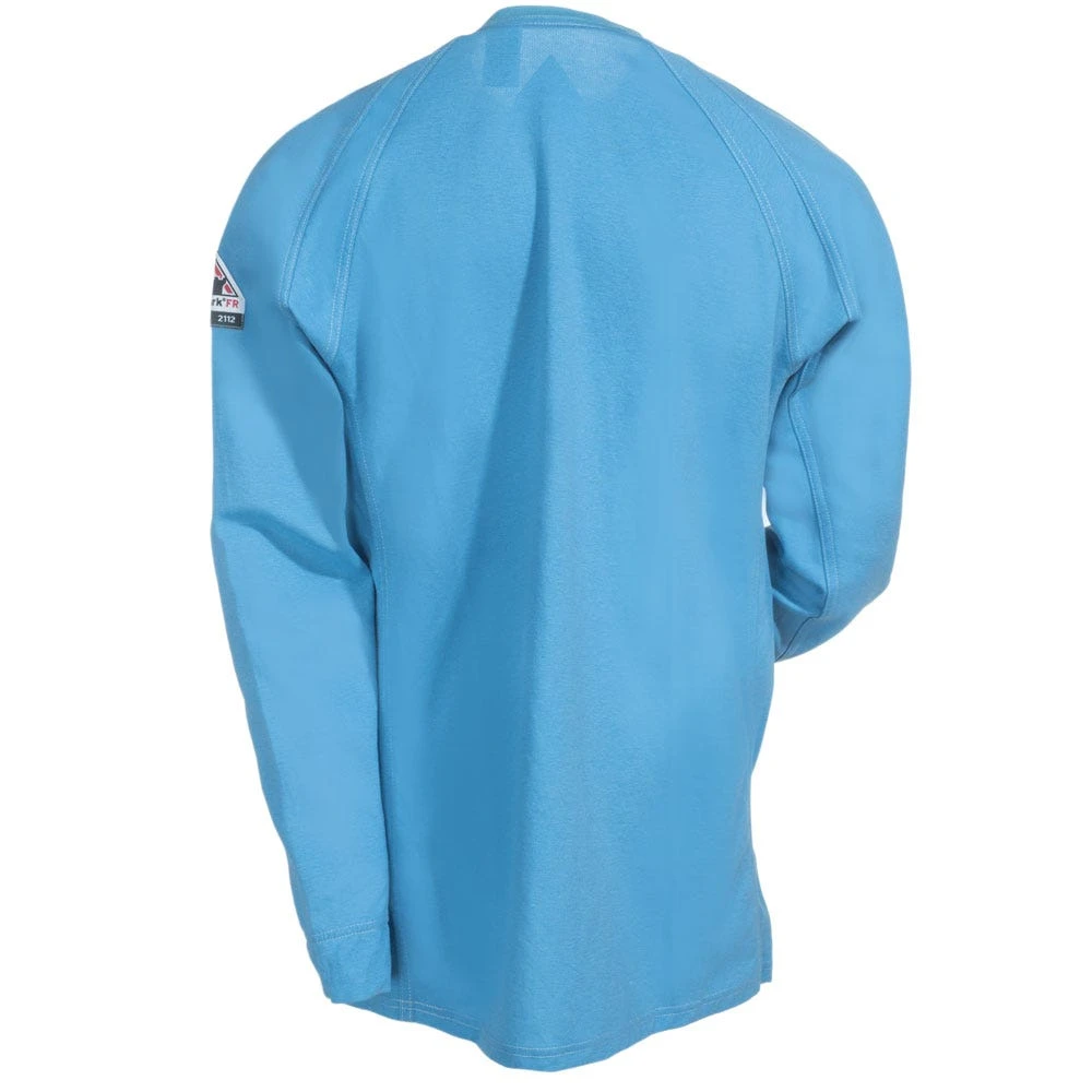 Bulwark Shirts: Men's Blue QT32 BL Flame-Resistant iQ Long Sleeve Shirt Bulwark Shirts: Men's Blue QT32 BL Flame-Resistant IQ Long Sleeve Shirt -Wrangler Store bulwark qt32bl b 01