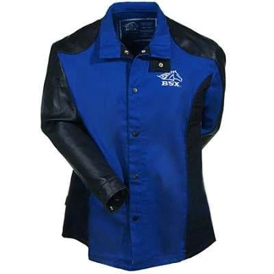 Black Stallion Jackets: Men's Blue BXRB9C PS Flame-Resistant Welding Jacket Black Stallion Jackets: Men's Blue BXRB9C PS Flame-Resistant Welding Jacket -Wrangler Store bxrb9c ps