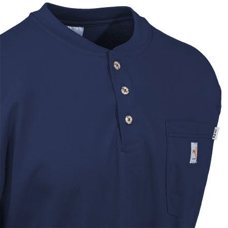 Carhartt Force Shirts: Men's Force Navy Blue 100237 410 Flame Resistant Henley Work Shirt Carhartt Force Shirts: Men's Force Navy Blue 100237 410 Flame Resistant Henley Work Shirt -Wrangler Store carhartt 100237 410 cd 01