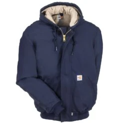 Carhartt Jackets: Men's 101621 410 FR Duck Navy Blue Jacket -Wrangler Store carhartt 101621 410 f 01