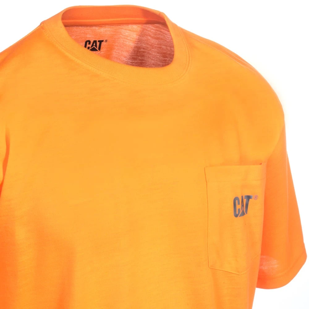 CAT Apparel Shirts: Men's 1510499 607 Hi Vis Orange Trademark Shirt CAT Apparel Shirts: Men's 1510499 607 Hi Vis Orange Trademark Shirt -Wrangler Store cat 1510499 607 cd 01