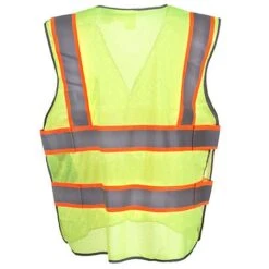 CAT Apparel Vests: 1322029 407 Hi Vis Yellow 5 Point Breakaway Safety Vest