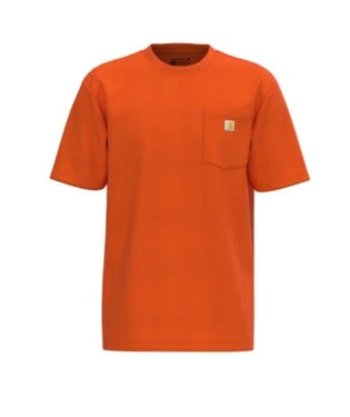 Carhartt Shirts: Men's K87 BOG Brite Orange Heavyweight Short Sleeve Loose Fit Pocket T Shirt Carhartt Shirts: Men's K87 BOG Brite Orange Heavyweight Short Sleeve Loose Fit Pocket T Shirt -Wrangler Store detail k87 bog p 1
