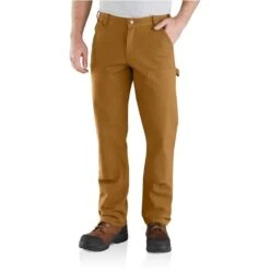 Carhartt Pants: Men's 103334 211 Carhartt Brown Rugged Flex Relaxed Fit Duck Double-Front Utility Work Pant