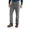 Carhartt Pants: Men's 103342 039 Gravel Rugged Flex Relaxed Fit Canvas Flannel-Lined Utility Work Pant