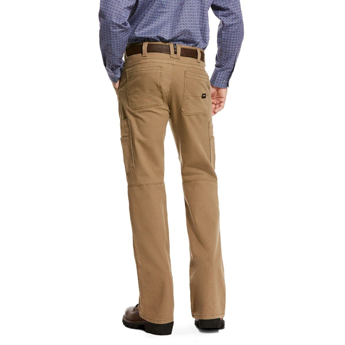 Ariat Work FR: Men's FR 10027705 Field Khaki M5 Slim Stretch DuraLight Canvas Straight Leg Pant Ariat Work FR: Men's FR 10027705 Field Khaki M5 Slim Stretch DuraLight Canvas Straight Leg Pant -Wrangler Store f19 mns work gaglione 10027705 back