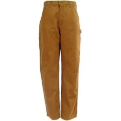 Carhartt Pants: Men's B136 BRN Brown Double Front Duck Dungaree Work Pants -Wrangler Store image 48190
