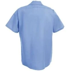 Red Kap Shirts: Men's Blue SP24 MB Short-Sleeve Industrial Uniform Work Shirt
