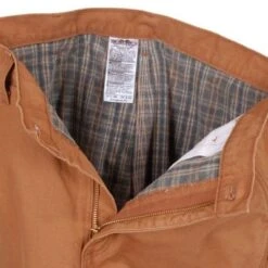 Carhartt Dungarees: Men's B111 BRN Brown Flannel-Lined Duck Dungarees -Wrangler Store image 64114