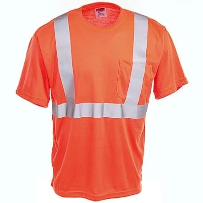 CornerStone Shirts: Men's CS401 SONG Safety Orange High Visibility Tee Shirt CornerStone Shirts: Men's CS401 SONG Safety Orange High Visibility Tee Shirt -Wrangler Store image 74247