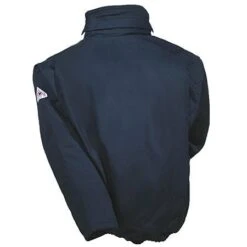 Bulwark Jackets: Men's JLR8 NV Flame-Resistant Insulated Navy Cotton Work Jacket -Wrangler Store jlr8nv4 bulwarkb 01