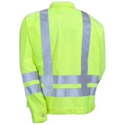 Red Kap Jackets: High Visibility ANSI Class 2 Ike Jacket JY32HV 3 Red Kap Jackets: High Visibility ANSI Class 2 Ike Jacket JY32HV -Wrangler Store jy32hv3litefxb 01