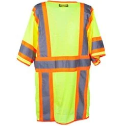Occunomix Vests: Two Tone Hi-Vis Yellow Classic Mesh Safety Vest LUX HSCLC3Z YEL