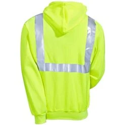 Occunomix Sweatshirts: Men's High Visibility Cotton Blend Hooded Sweatshirt OCCLUX-SWTLH Y