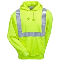 Occunomix Sweatshirts: Men's High Visibility Cotton Blend Hooded Sweatshirt OCCLUX-SWTLH Y 2 Occunomix Sweatshirts: Men's High Visibility Cotton Blend Hooded Sweatshirt OCCLUX-SWTLH Y -Wrangler Store lux swtlh y occunomixf 01 1