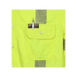 MCR Safety Shirts: Men's SBS1027 Lime FR Summit Breeze Hi Vis Long Sleeve Button Down Shirt 3 MCR Safety Shirts: Men's SBS1027 Lime FR Summit Breeze Hi Vis Long Sleeve Button Down Shirt -Wrangler Store mcr sbs1027 detail1 xhiresedit