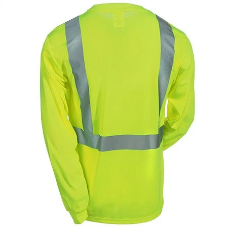 Occunomix Shirts: Men's High Visibility Yellow Long Sleeve Shirt LUX LSET2B Occunomix Shirts: Men's High Visibility Yellow Long Sleeve Shirt LUX LSET2B -Wrangler Store occulux lux lset2b b 01 1