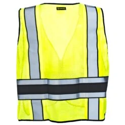 Occunomix Vests: Men's LUX DPS DOR Deluxe Plain High Viz Safety Vest