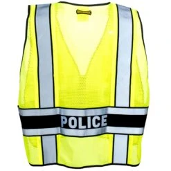 Occunomix Vests: Men's Deluxe LUX DPSP DOR High Viz Mesh Police Vest