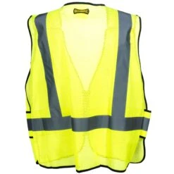 Occunomix Vests: Men's LUX PS DOR Plain High Viz Safety Mesh Vest