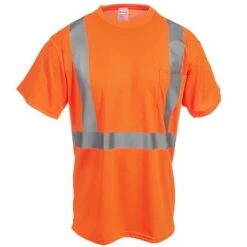 Occunomix Shirts: Men's High Visibility Orange LUX SSETP2B O Moisture Wicking Shirt 2 Occunomix Shirts: Men's High Visibility Orange LUX SSETP2B O Moisture Wicking Shirt -Wrangler Store occunomix lux ssetp2b org f 01