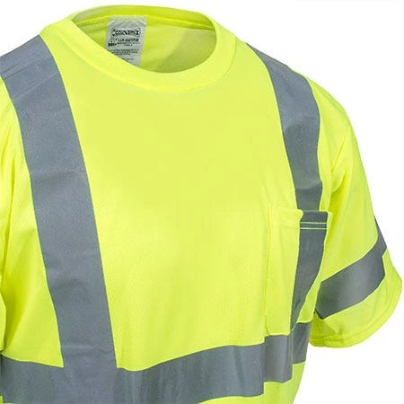 Occunomix Shirts: Men's Hi Vis Yellow LUX SSETP3B YLW Reflective Shirt Occunomix Shirts: Men's Hi Vis Yellow LUX SSETP3B YLW Reflective Shirt -Wrangler Store occunomix lux ssetp3b ylw cd 01