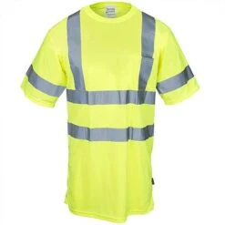 Occunomix Shirts: Men's Hi Vis Yellow LUX SSETP3B YLW Reflective Shirt 2 Occunomix Shirts: Men's Hi Vis Yellow LUX SSETP3B YLW Reflective Shirt -Wrangler Store occunomix lux ssetp3b ylw f 01