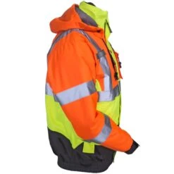 Radians Jackets: Men's SJ12 3ZMS High-Visibility Quilt-Lined Hooded Bomber Jacket -Wrangler Store radians sj12 3zms r 01