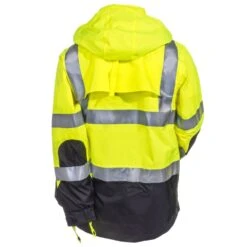 Radians Jackets: Unisex Hi Vis RW32 3Z1Y Green ANSI Class 3 Rain Jacket