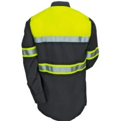 Red Kap Shirts: High Vis Colorblock SY70 YC Men's Charcoal Ripstop Button Down Shirt 3 Red Kap Shirts: High Vis Colorblock SY70 YC Men's Charcoal Ripstop Button Down Shirt -Wrangler Store red kap sy70yc2 b 01