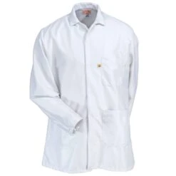 Red Kap Work Clothes: Men's KK26 WH White ESD 33-Inch Lab Jacket -Wrangler Store redkap kk26wh f 01