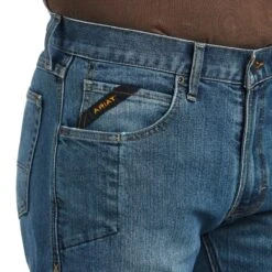 Ariat Rebar Jeans: Men's 10039288 Edgewood Rebar M5 Basic Stackable Straight Leg Jeans 2 Ariat Rebar Jeans: Men's 10039288 Edgewood Rebar M5 Basic Stackable Straight Leg Jeans -Wrangler Store s22 mns work 10039288 detail01
