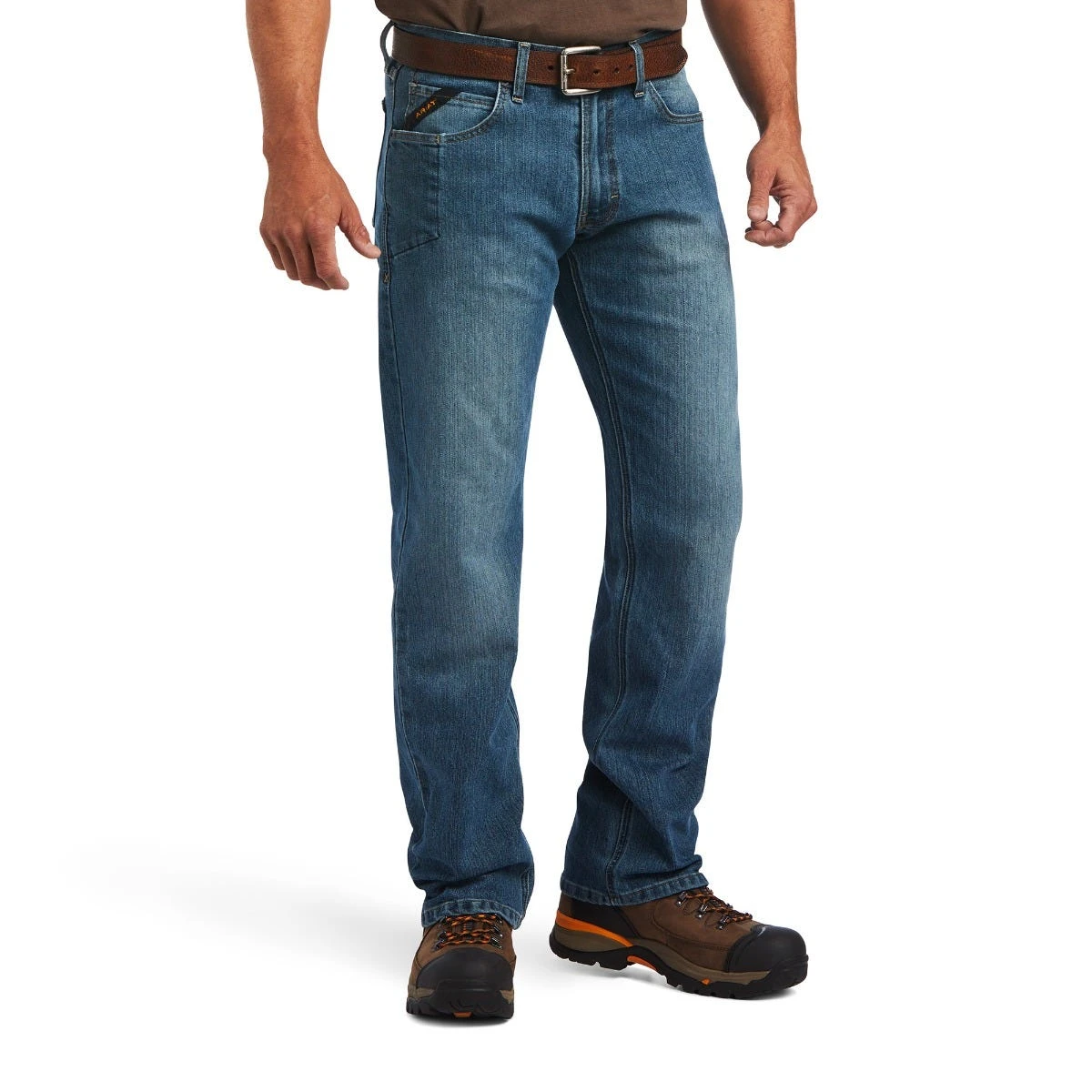 Ariat Rebar Jeans: Men's 10039288 Edgewood Rebar M5 Basic Stackable Straight Leg Jeans Ariat Rebar Jeans: Men's 10039288 Edgewood Rebar M5 Basic Stackable Straight Leg Jeans -Wrangler Store s22 mns work 10039288 front