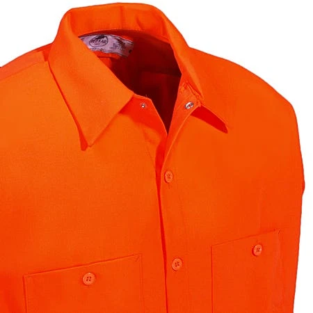 Red Kap Shirts: Men's SS14 OR High Visibility Orange Work Shirt Red Kap Shirts: Men's SS14 OR High Visibility Orange Work Shirt -Wrangler Store ss140r2 redkapcd 01