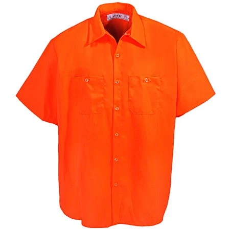 Red Kap Shirts: SS24 OR Men's Orange Short Sleeve Hi-Visibility Work Shirt Red Kap Shirts: SS24 OR Men's Orange Short Sleeve Hi-Visibility Work Shirt -Wrangler Store ss24or2