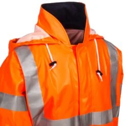 Tingley Coats: Waterproof Men's C44129 Orange FR Eclipse High Vis Coat -Wrangler Store tingley c44129 long cd 01