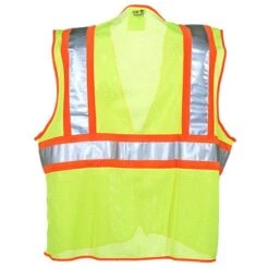 Tingley Vests: Unisex Neon Green Two-Tone V70642 High-Visibility Work Vest -Wrangler Store v70642 tingleyb 01